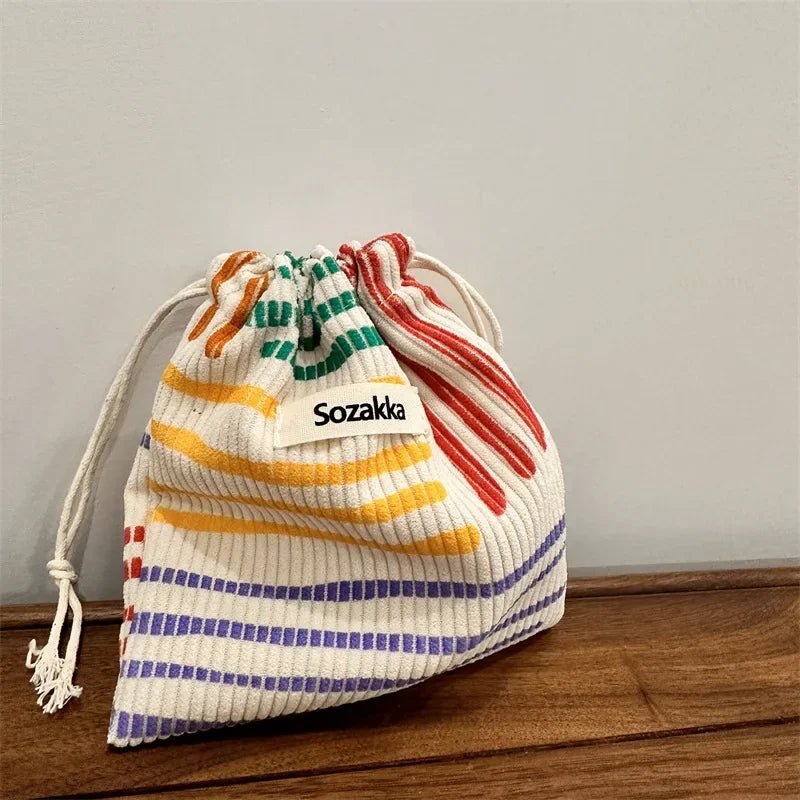 1pcs Solid Color Drawstring Cosmetic Bag Travel Cosmetic Lipstick Candy Organizer Pouch Christmas Gift Packaging Bag Storage Bag - Ageless Woman Wellness