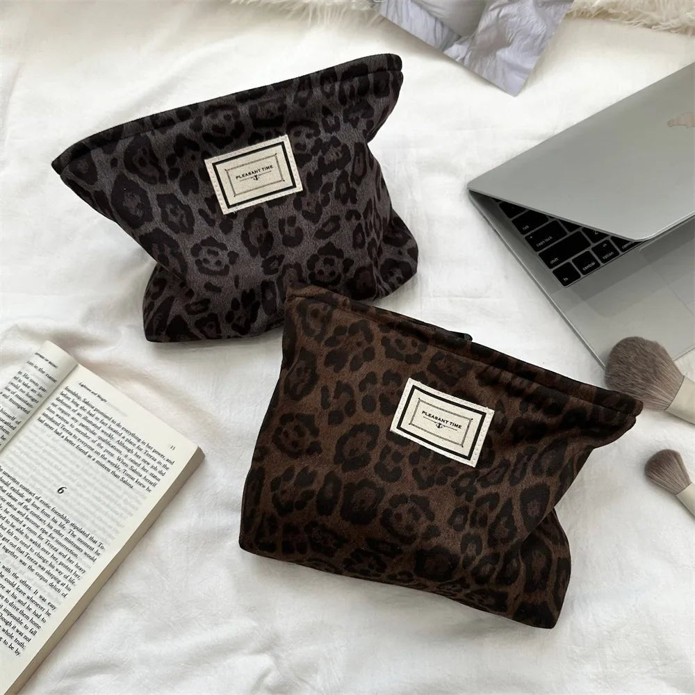 New Leopard Print Travel Cosmetic Lipstick Portable Storage Bag Women Makeup Handbags Cosmetic Organizer Pouch Clutch Hand Bags - Ageless Woman Wellness