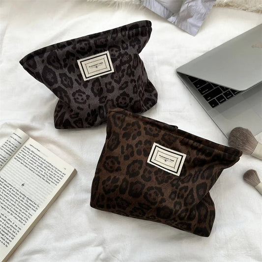 New Leopard Print Travel Cosmetic Lipstick Portable Storage Bag Women Makeup Handbags Cosmetic Organizer Pouch Clutch Hand Bags - Ageless Woman Wellness