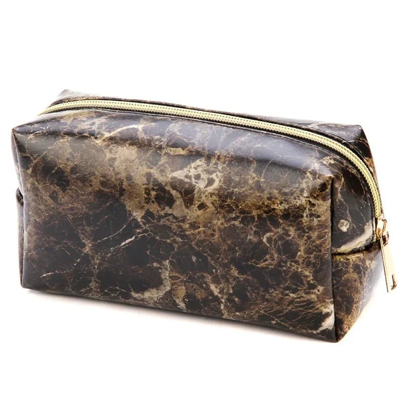 Women Leopard Print Cosmetic Bag Fashion Leather Makeup Bag Travel Cosmetic Organizer Bag Toiletry Make Up Tool Case - Ageless Woman Wellness