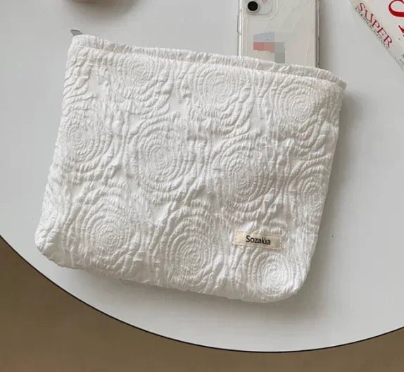 Large Women Leopard Cosmetic Bag Canvas Embroidery Zipper Make Up Bag Travel Washing Makeup Organizer Beauty Case - Ageless Woman Wellness