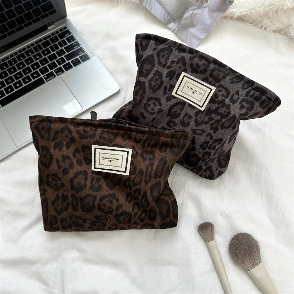 New Leopard Print Travel Cosmetic Lipstick Portable Storage Bag Women Makeup Handbags Cosmetic Organizer Pouch Clutch Hand Bags - Ageless Woman Wellness