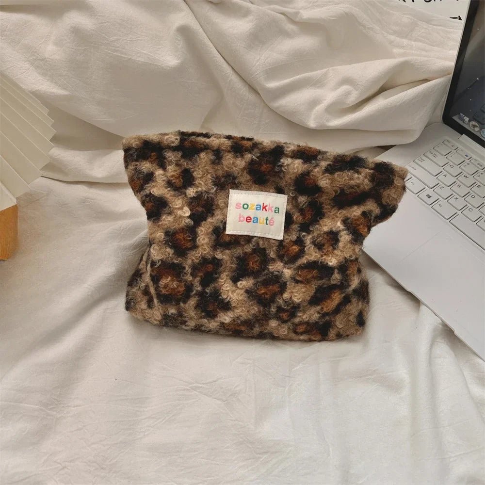 Large Capacity Cosmetic Bag Fashoin New Leopard Print Women Portable Cosmetic Storage Bag Travel Storage Make Up Organizer Case - Ageless Woman Wellness