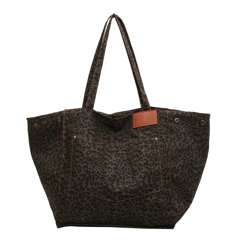 Leopard Design Large Capacity Women's Shoulder Bag - Ageless Woman Wellness
