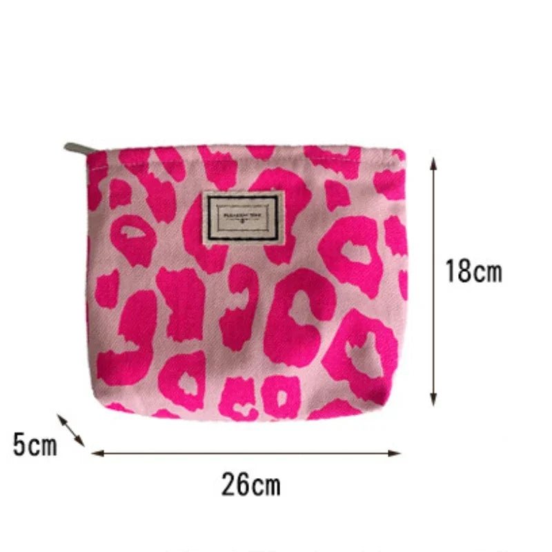 Leopard Print Cosmetic Bag Fashion Daily Clutch Makeup Bag Pouch Large Capacity Travel Toiletry Organizer Cosmetic Storage Bag - Ageless Woman Wellness