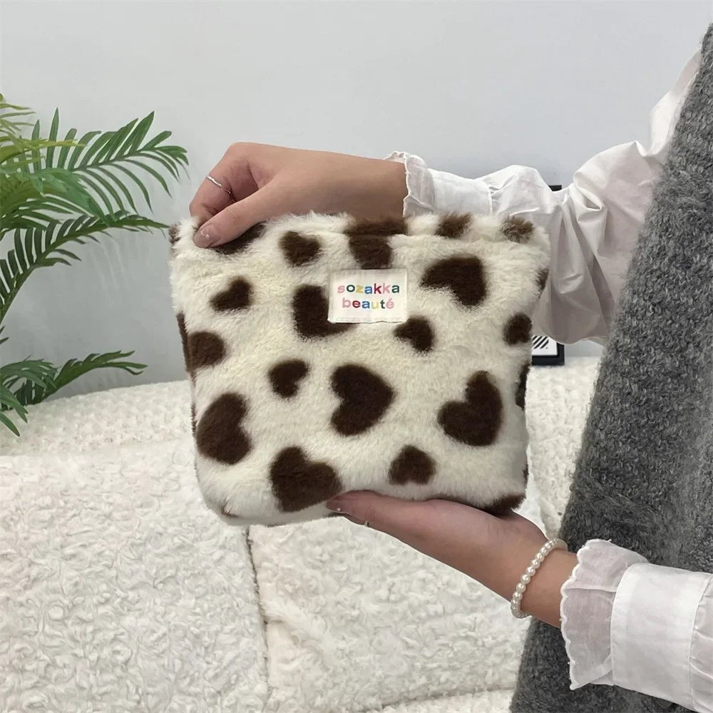 Leopard Print Large Makeup Bag Fashion Cute Toiletry Organizer Handbag for Women Girls Travel Cosmetic Organizer Beauty Case - Ageless Woman Wellness