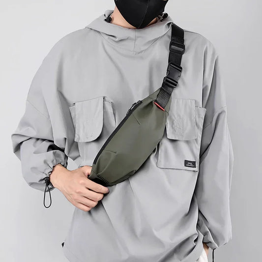 Men's Waterproof Waist Bag Crossbody Belt Bag Fashion Chest Bag for College Students - Ageless Woman Wellness