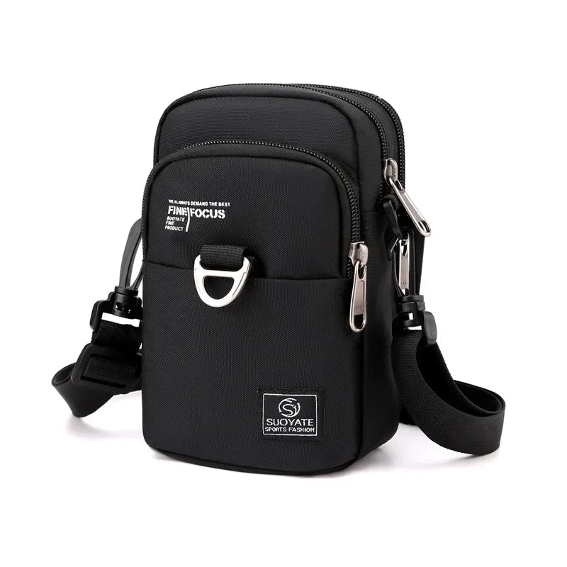 Men's Small Nylon Shoulder Bag - Durable, High Quality, Portable Messenger/Waist Bag - Ageless Woman Wellness