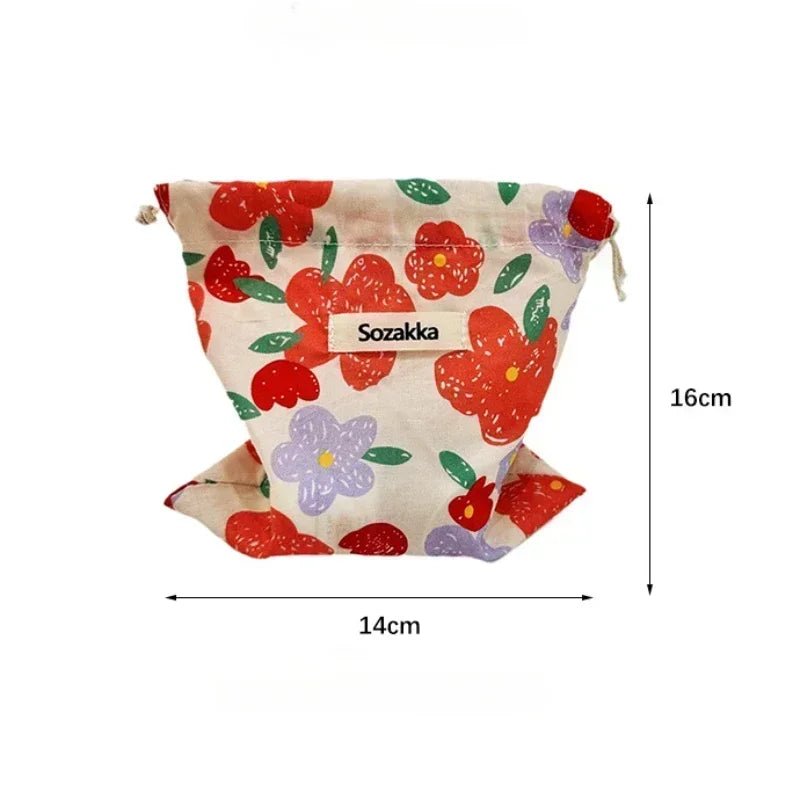 Leopard Print Drawstring Cosmetic Bags Fashion Girl Coin Bags Purse Keys Earphone Lipstick Toiletry Makeup Organizer Pocket Bags - Ageless Woman Wellness