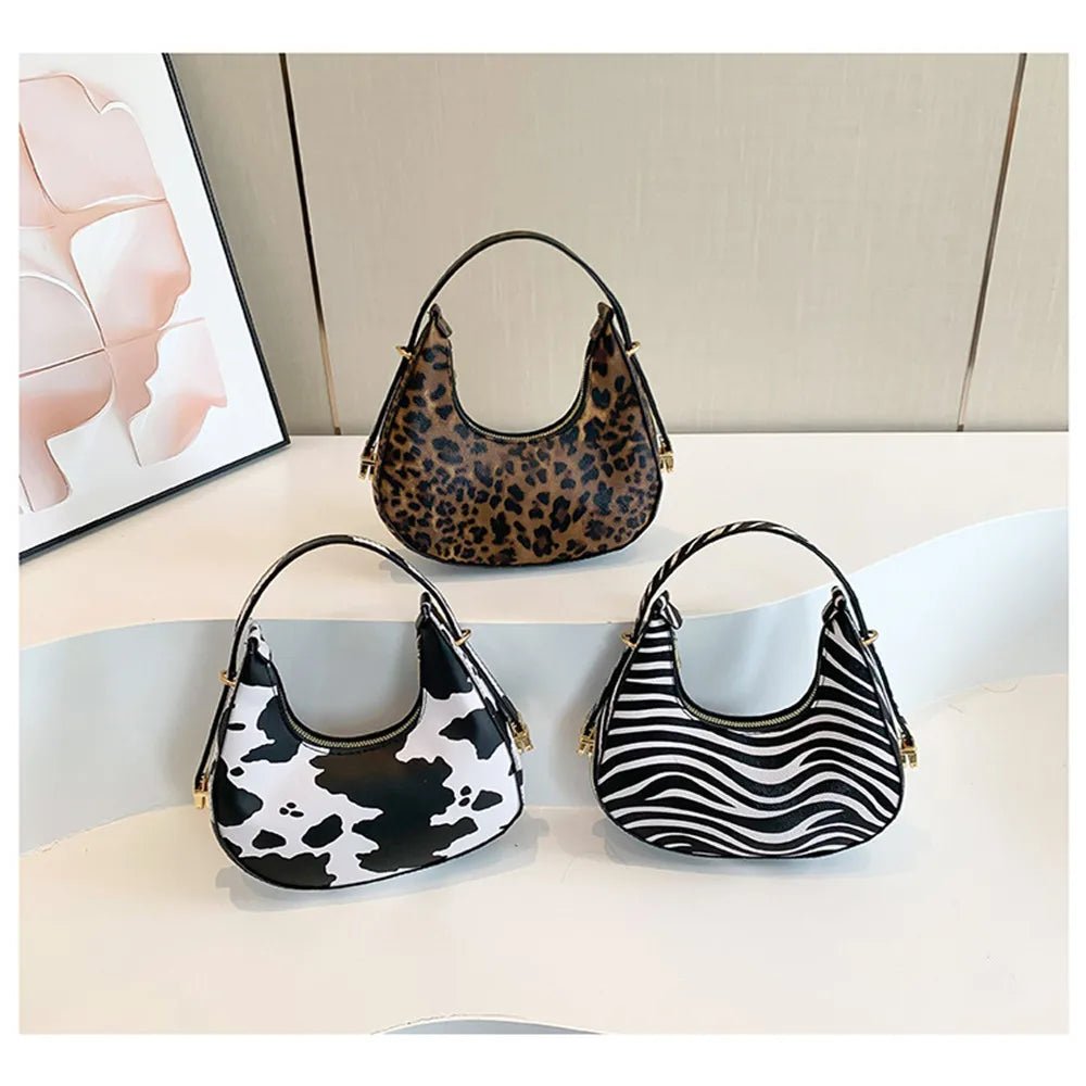 Leopard Print Women's Shoulder Bag - Versatile Hobo Handbag - Ageless Woman Wellness