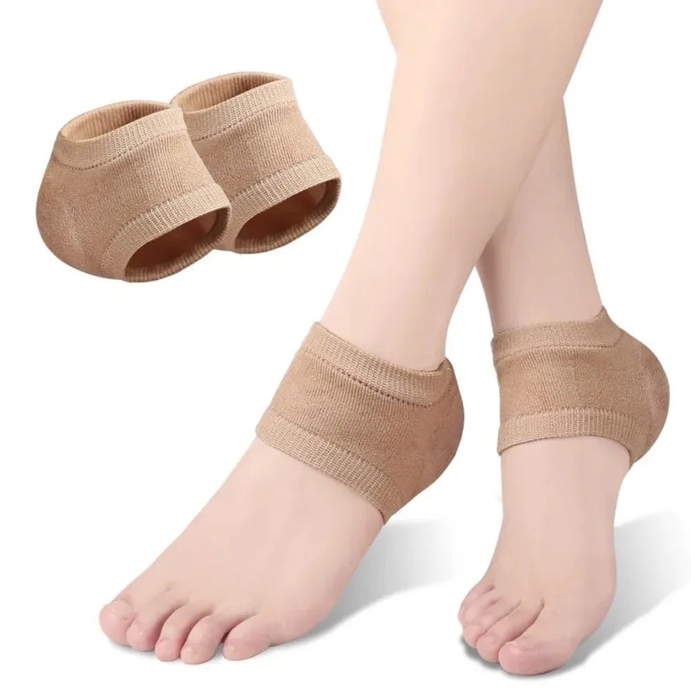 New Silicone Heel Protective Cover Anti - Crack Polyester Shoe Pads Pain Relief Skin Repair Silicone Heel Pads Unisex - Ageless Woman Wellness