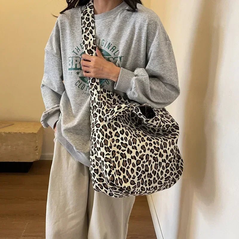 Leopard Design 2025 Korean Fashion Big Crossbody Bags for Women Travel Handbag Lady Shopper Shopping Shoulder Bag Bolsa Feminina - Ageless Woman Wellness