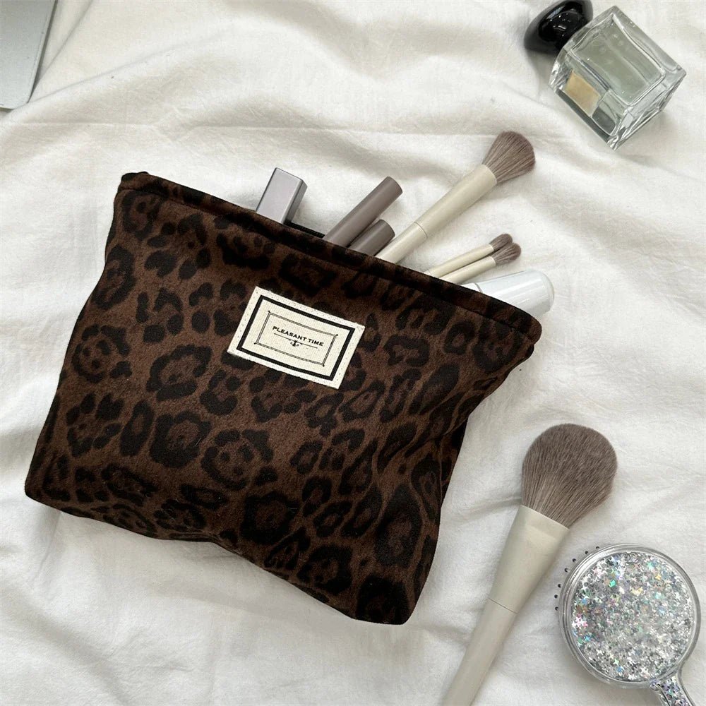 New Leopard Print Travel Cosmetic Lipstick Portable Storage Bag Women Makeup Handbags Cosmetic Organizer Pouch Clutch Hand Bags - Ageless Woman Wellness