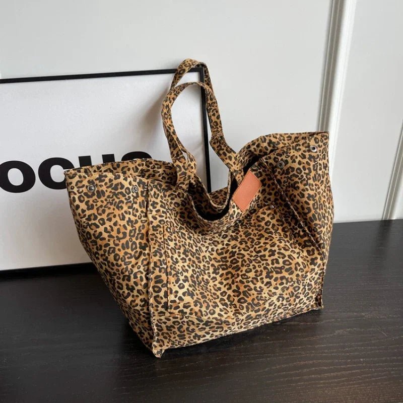 Leopard Design Large Capacity Women's Shoulder Bag - Ageless Woman Wellness