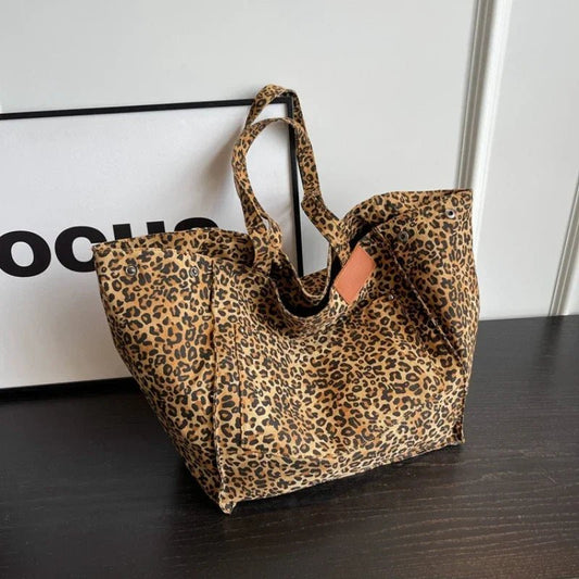 Leopard Design Large Capacity Women's Shoulder Bag - Ageless Woman Wellness