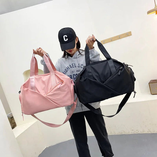Women's Gym Bag with Wet/Dry Separation and Shoe Compartment - Ageless Woman Wellness