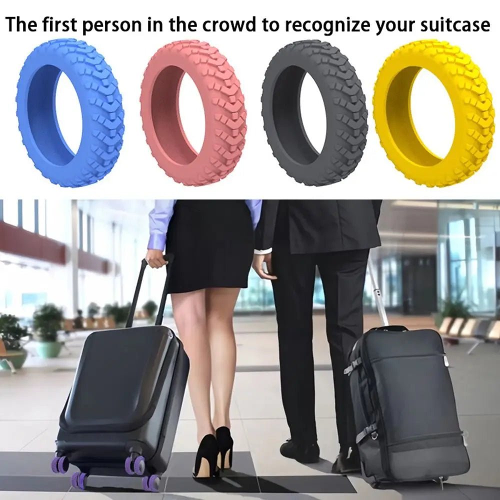8PCS Travel Luggage Caster Shoes Silicone Suitcase Wheels Protection Cover with Silent Sound Reduce Noise Luggage Accessories - Ageless Woman Wellness
