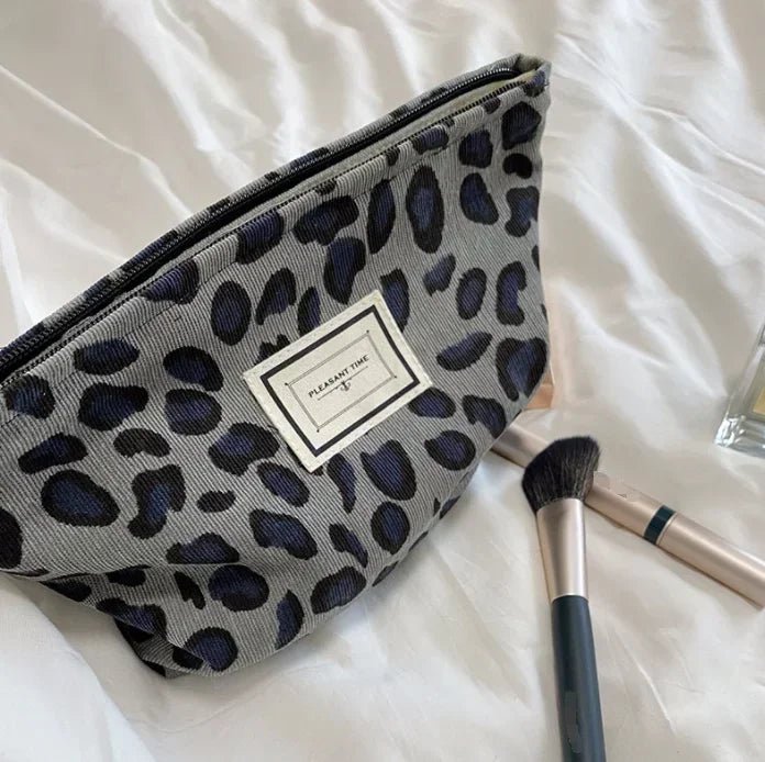 Lady Floral Corduroy Cosmetic Bag Women Handbags Purses Leopard&Plaid Makeup Organizer Storage Makeup Bag Girls Pencil Case Bags - Ageless Woman Wellness