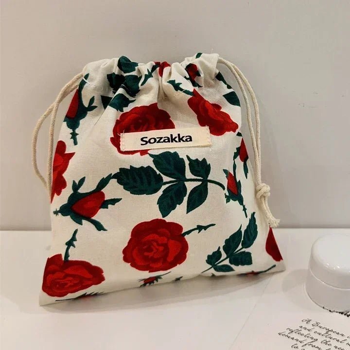 Leopard Print Drawstring Cosmetic Bags Fashion Girl Coin Bags Purse Keys Earphone Lipstick Toiletry Makeup Organizer Pocket Bags - Ageless Woman Wellness