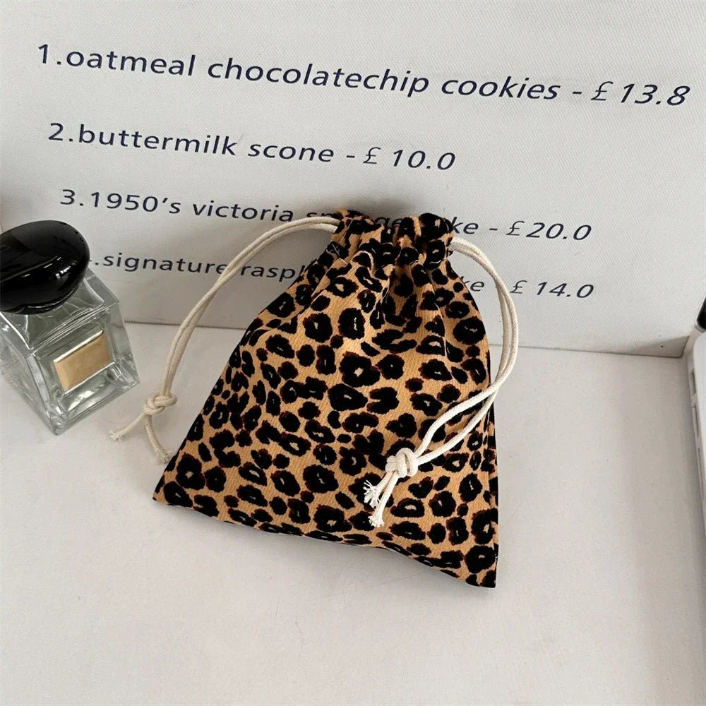 Corduroy Floral Storage Drawstring Bag Women Cosmetic Organizer Pouch Cute Makeup Bag Christmas Gift Candy Jewelry Organizer - Ageless Woman Wellness