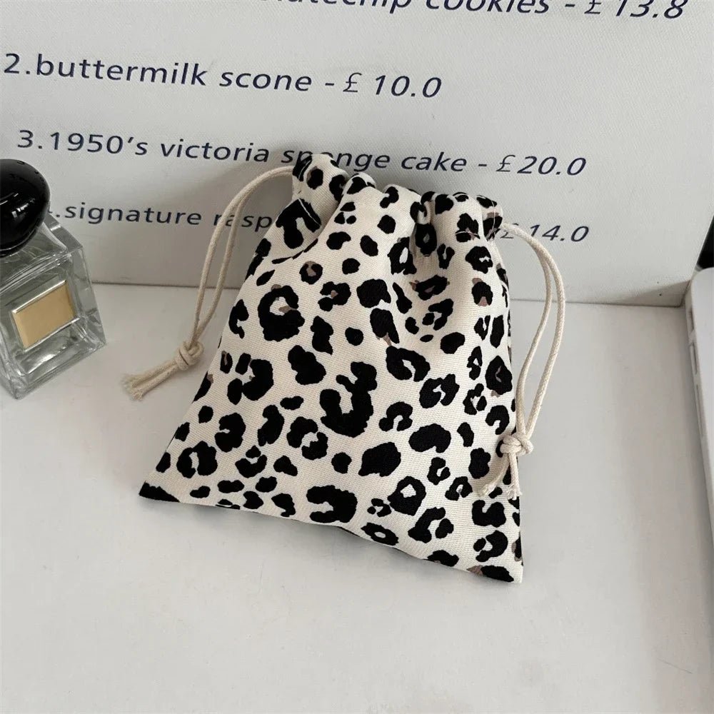 Corduroy Floral Storage Drawstring Bag Women Cosmetic Organizer Pouch Cute Makeup Bag Christmas Gift Candy Jewelry Organizer - Ageless Woman Wellness