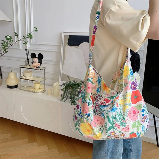Floral Leopard Print Crossbody Bag - Large Capacity Shoulder Bag for Women - Ageless Woman Wellness