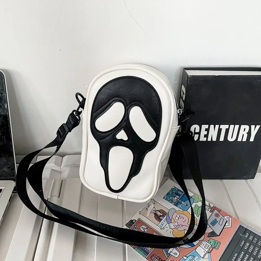 PU Leather Skull Messenger Bag Halloween Crossbody - Ageless Woman Wellness