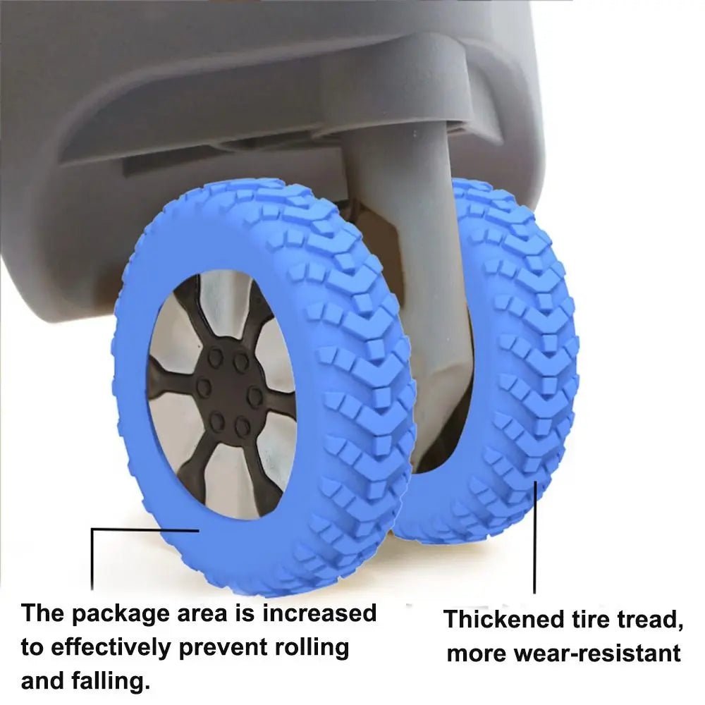 8PCS Travel Luggage Caster Shoes Silicone Suitcase Wheels Protection Cover with Silent Sound Reduce Noise Luggage Accessories - Ageless Woman Wellness
