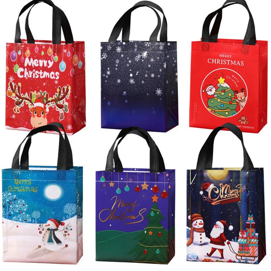 Christmas Non - woven Fabric Gift Bags Waterproof Eco - friendly Tote Handbags Party Supplies - Ageless Woman Wellness