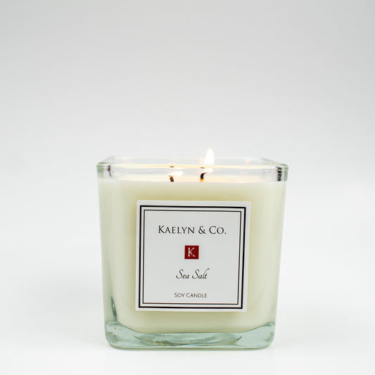 Sea Salt Medium Cube Candle