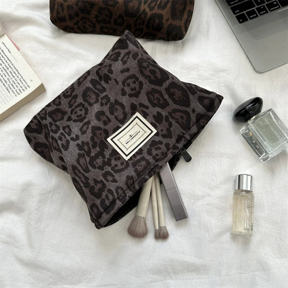 New Leopard Print Travel Cosmetic Lipstick Portable Storage Bag Women Makeup Handbags Cosmetic Organizer Pouch Clutch Hand Bags - Ageless Woman Wellness