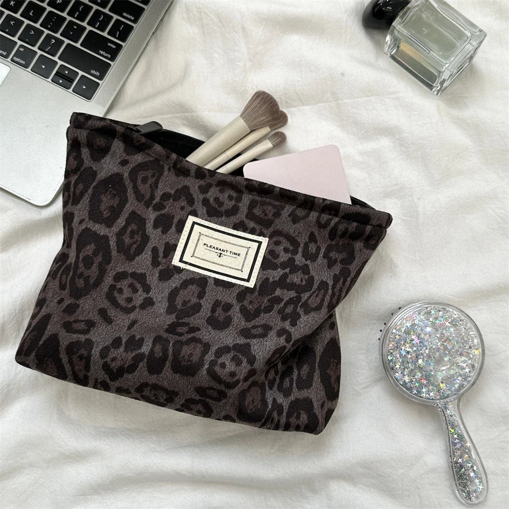 New Leopard Print Travel Cosmetic Lipstick Portable Storage Bag Women Makeup Handbags Cosmetic Organizer Pouch Clutch Hand Bags - Ageless Woman Wellness