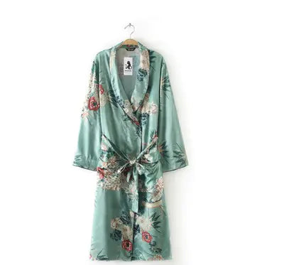 Floral Print Robe and Kimono Cardigan Jacket