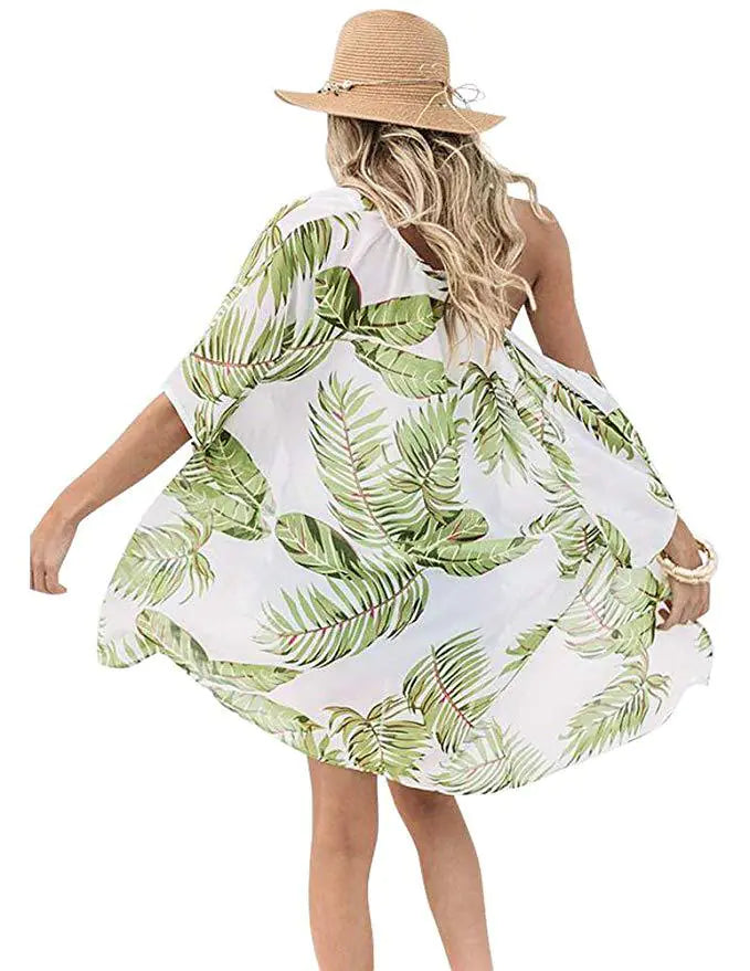 2020 Summer Fashion Print Kimono Beach Cover-Up