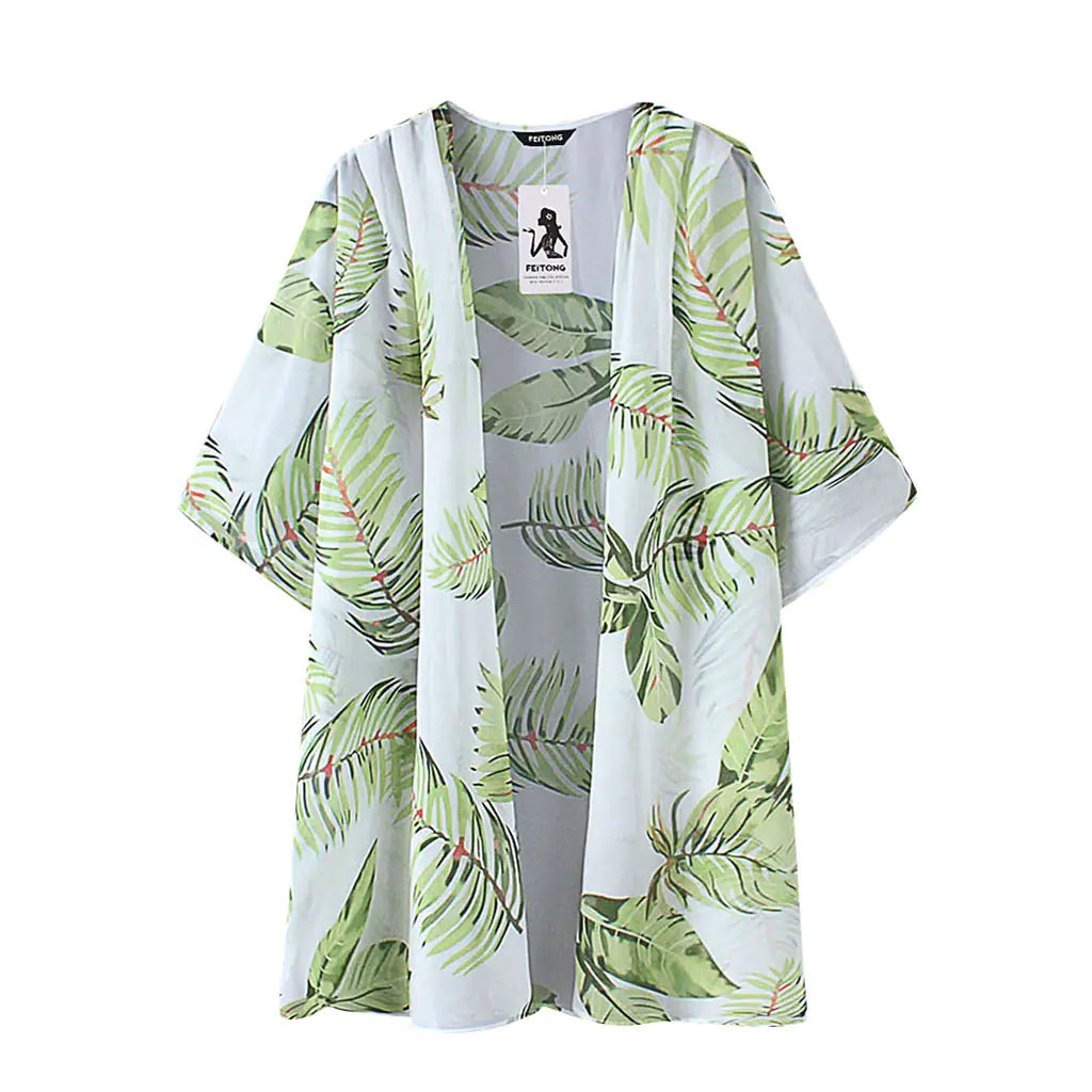 2020 Summer Fashion Print Kimono Beach Cover-Up