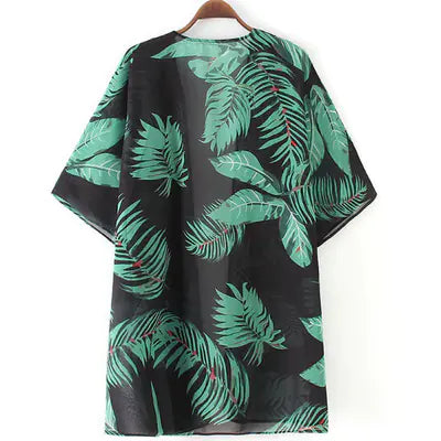 2020 Summer Fashion Print Kimono Beach Cover-Up