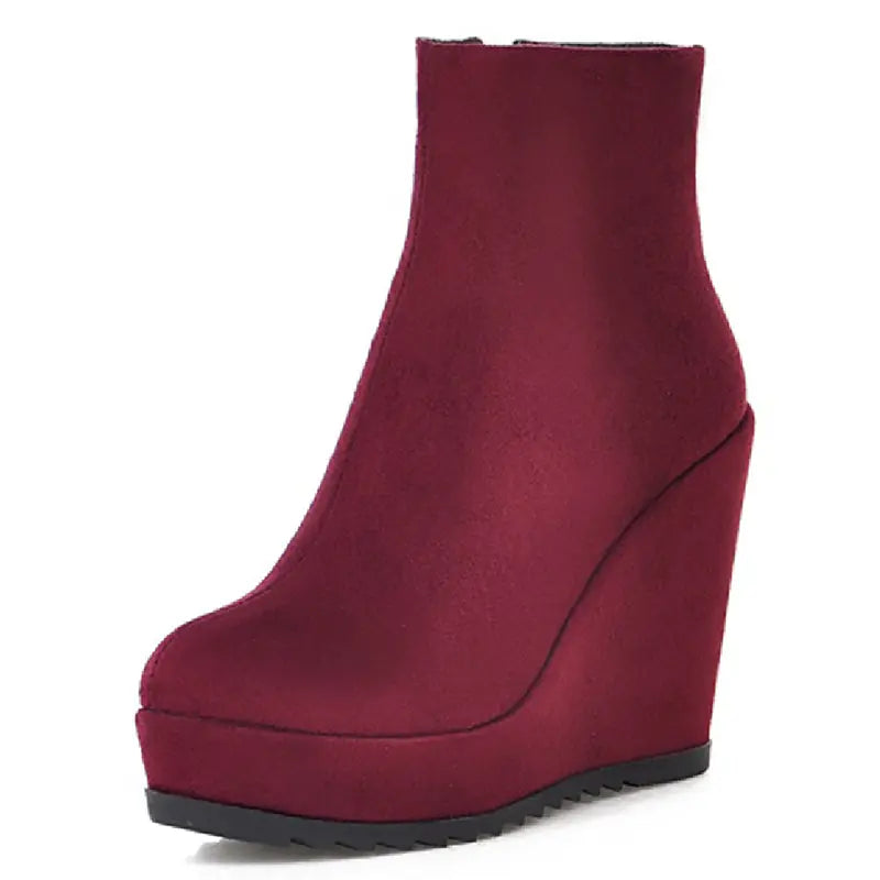 Autumn Winter Women's Wedge Platform Boots