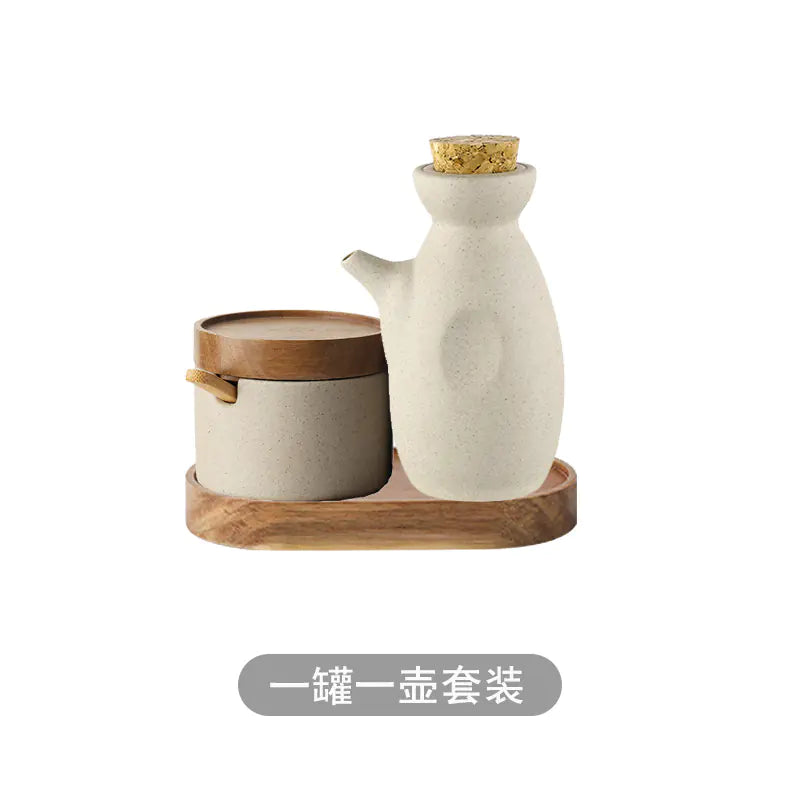 Japanese Ceramic Spice Jar Set for Home and Commercial Use