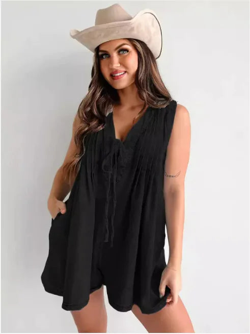 Denim Sleeveless Jumpsuit
